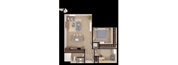 Anthem PDX Apartments B5 Floor Plan