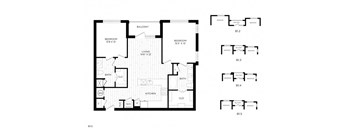 Vero McKinney Apartments in McKinney, TX Two Bedroom Floor Plan