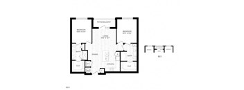 Vero McKinney Apartments in McKinney, TX Two Bedroom Floor Plan