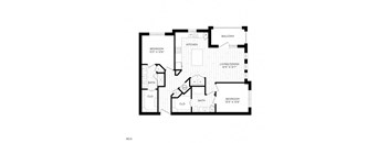 Vero McKinney Apartments in McKinney, TX Two Bedroom Floor Plan