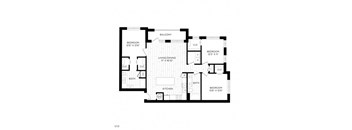 Vero McKinney Apartments in McKinney, TX Three Bedroom Floor Plan