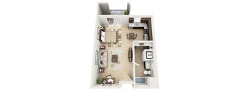 Mosaic Apartments_Oxnard CA_Floor Plan_Studio
