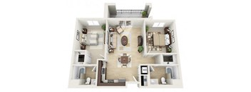 Mosaic Apartments_Oxnard CA_Floor Plan_Two Bedroom Two Bathroom 2B