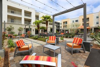 Courtyards with Fire Pits, Fountains  & Games