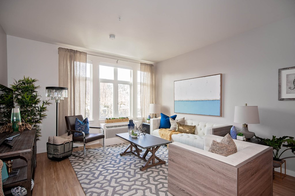 North Hollow Apartments Model Living Room