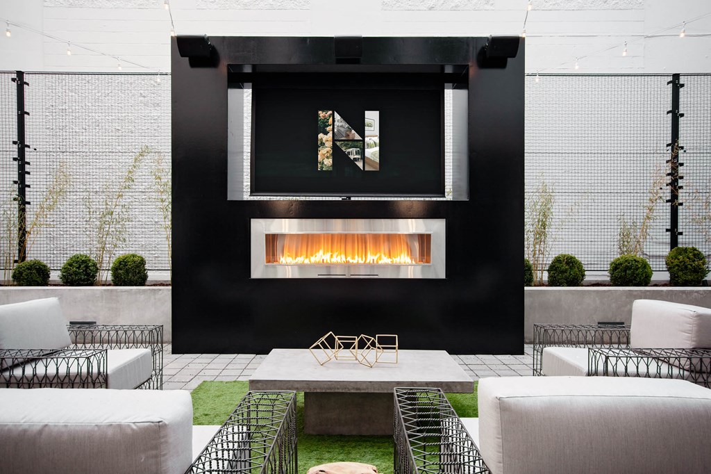 North Hollow Apartments Exterior Fire Place