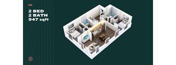 Northointe Apartments Two Bedroom A Floor Plan