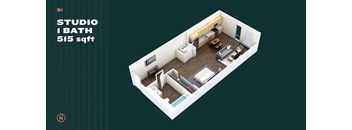 Northointe Apartments Studio A Floor Plan