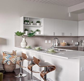 Quartz Countertops + Tile Backsplashes