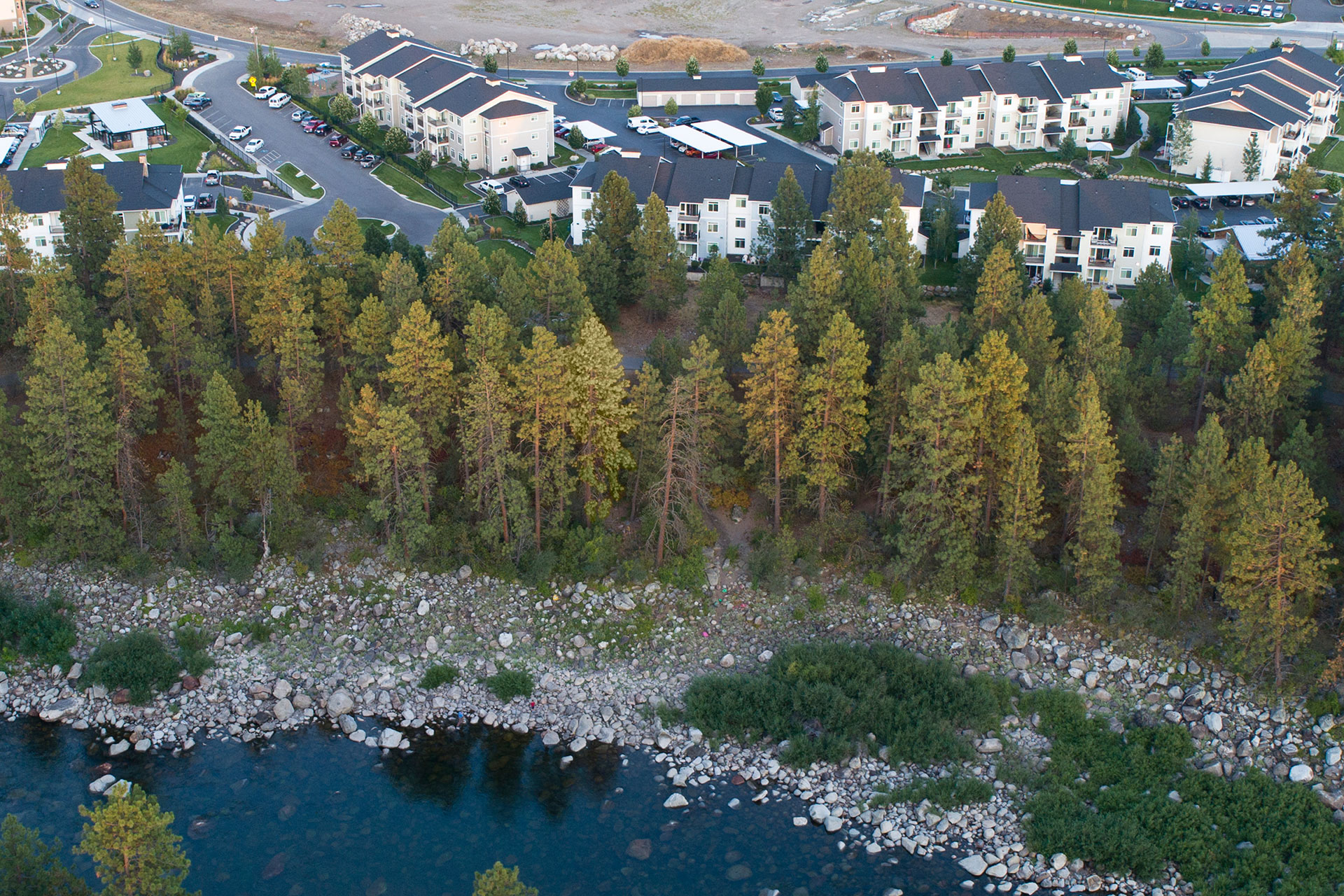 River House Apartments Spokane Valley, Washington Aerial View of Property