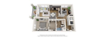 Sante Apartments  3D Floor Plan A4