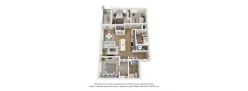 Sante Apartments  3D Floor Plan C1
