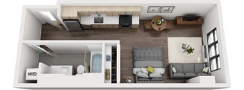 Storyline Apartments Studio C Floor Plan