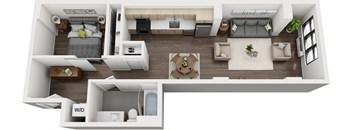 Storyline Apartments 1 Bedroom E Floor Plan