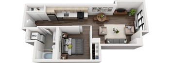 Storyline Apartments 1 Bedroom D Floor Plan