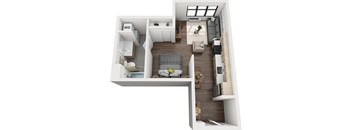 Storyline Apartments 1 Bedroom A Floor Plan