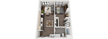 Storyline Apartments 1 Bedroom K Floor Plan