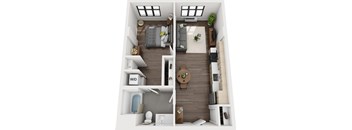 Storyline Apartments 1 Bedroom I Floor Plan