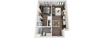 Storyline Apartments 1 Bedroom J Floor Plan