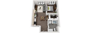 Storyline Apartments 1 Bedroom G Floor Plan