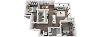 Storyline Apartments 2 Bedroom C Floor Plan