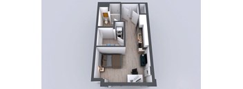 Kado NW Studio One Bathroom S3 Floor Plan