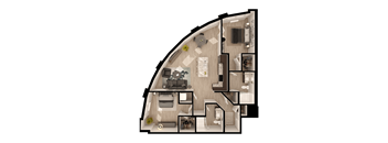 Anthem PDX 2 Bedroom Floor Plan