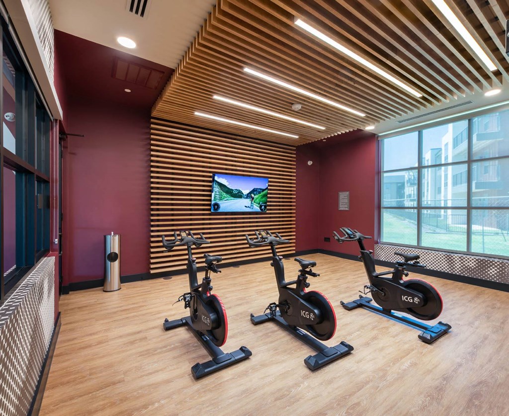 Corsair Apartments Fitness Center with Spin Bikes