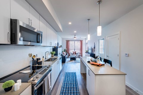 Corsair Apartments Kitchen with Island