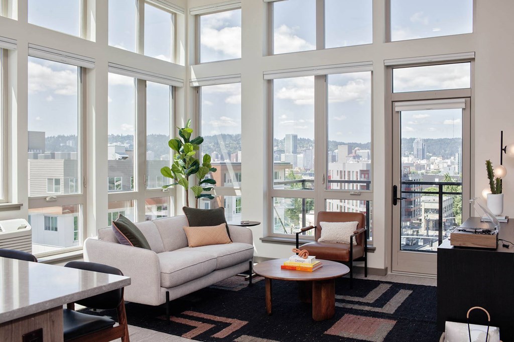 Anthem PDX Apartments Model Living Room