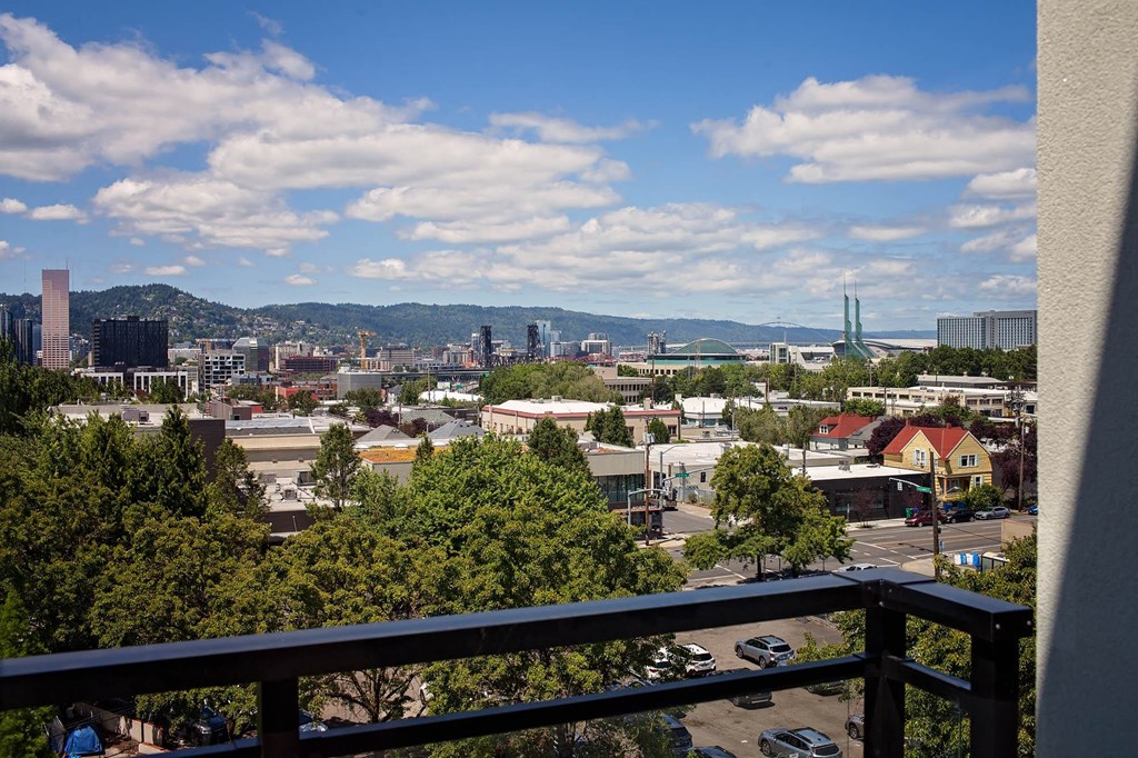 Anthem PDX Apartments View of City from Balcony