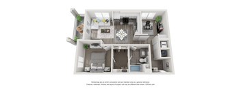 a 1 bedroom floor plan  950 sq ft
