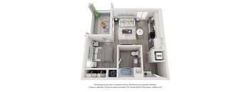 a 2 bedroom floor plan with a bathroom and a balcony