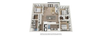 a 3 bedroom floor plan is shown in this image