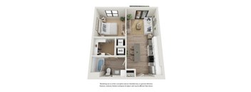 Filament Apartment 3D floor plan A1