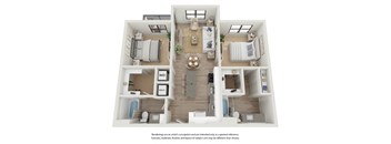 a 1 bedroom floor plan with a bathroom and a living room