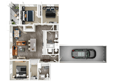 Halogen Apartments C1G 3D Floor Plan