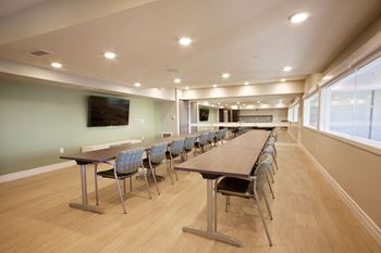 Multi-purpose room for group fitness, lectures, presentations and cultural events