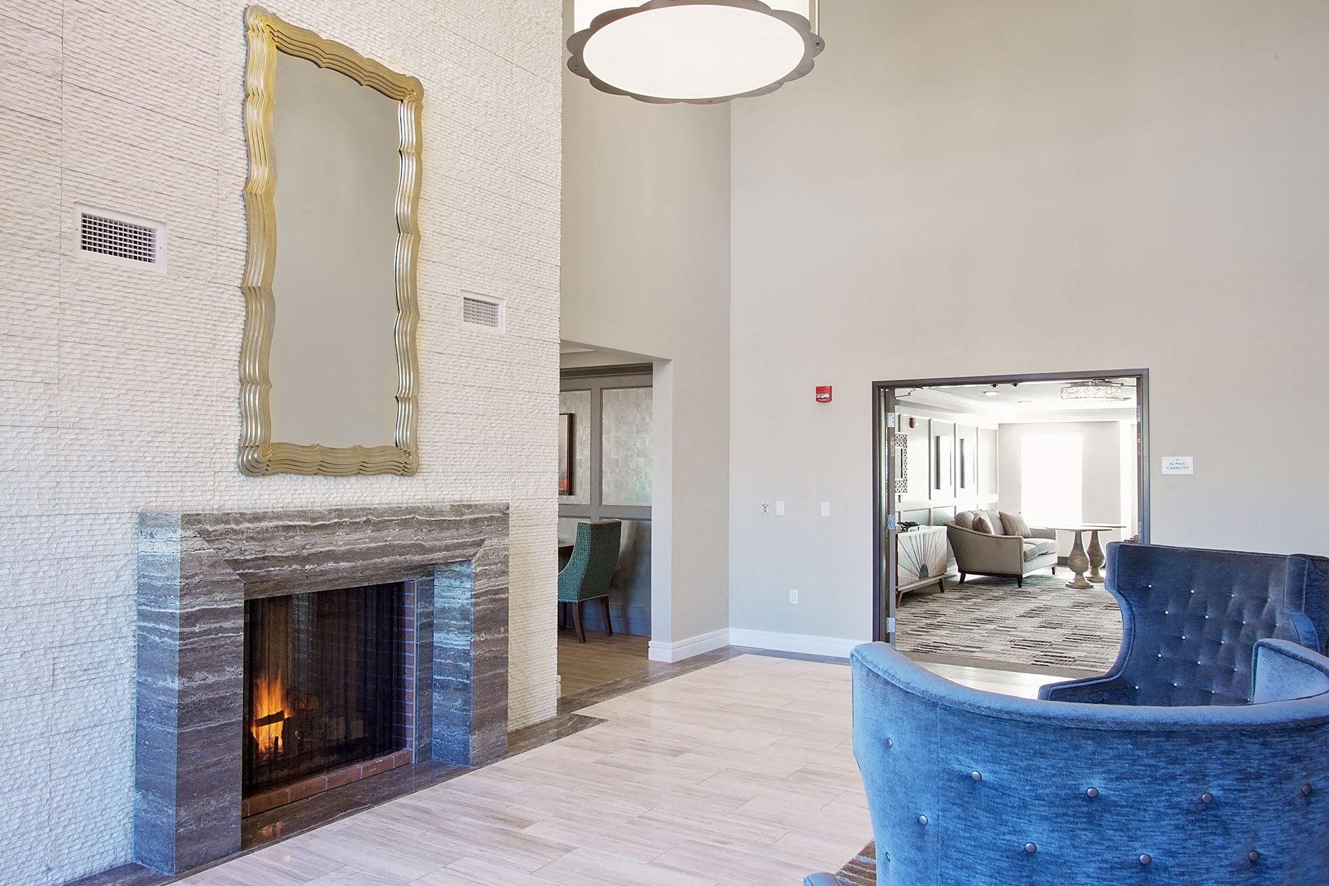 Portera at the Grove_Wilsonville  Fireplace lounge