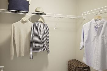 Spacious walk-in closets