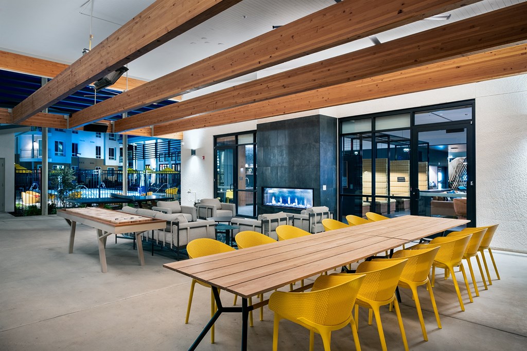 Patio Lounge with Ping Pong & Fireplace