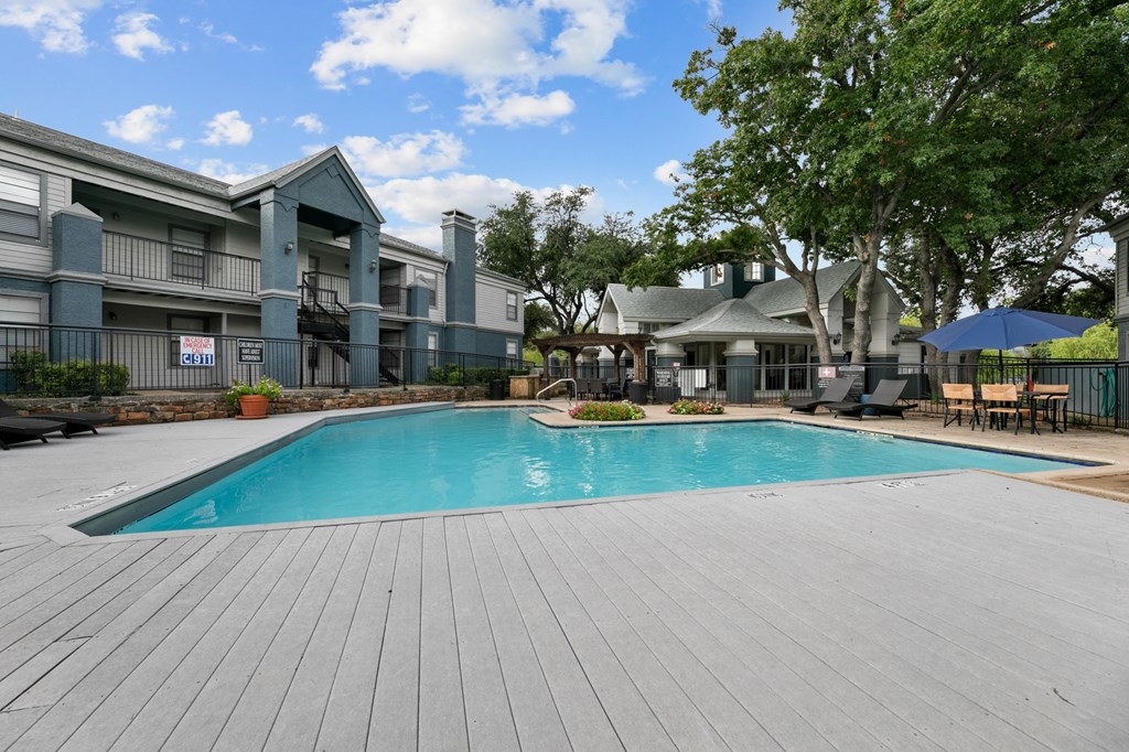 the swimming pool at our apartments