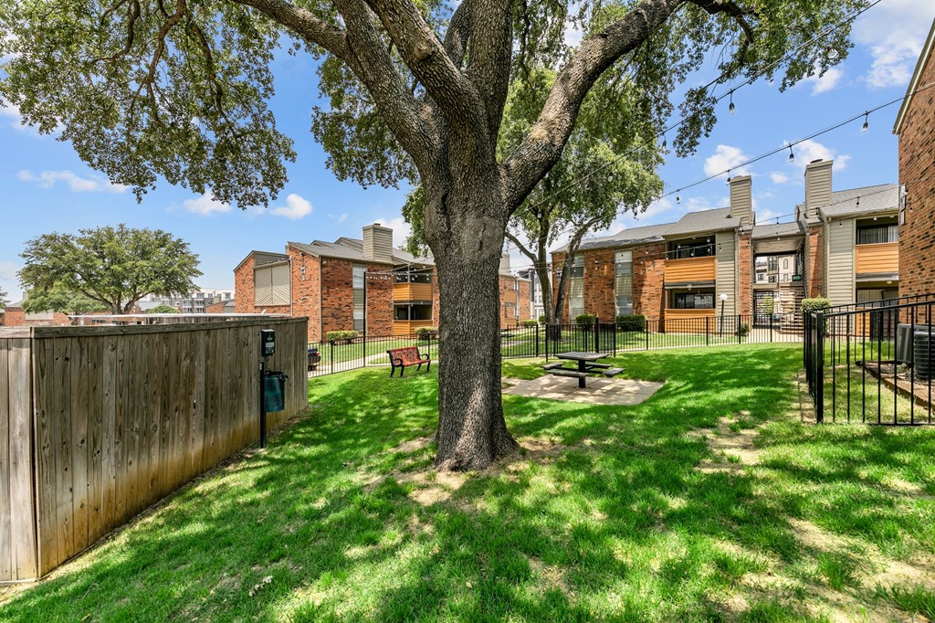 our apartments offer a spacious yard for residents to enjoy at The Hills at Ironhorse, North Richland Hills, TX, 76180