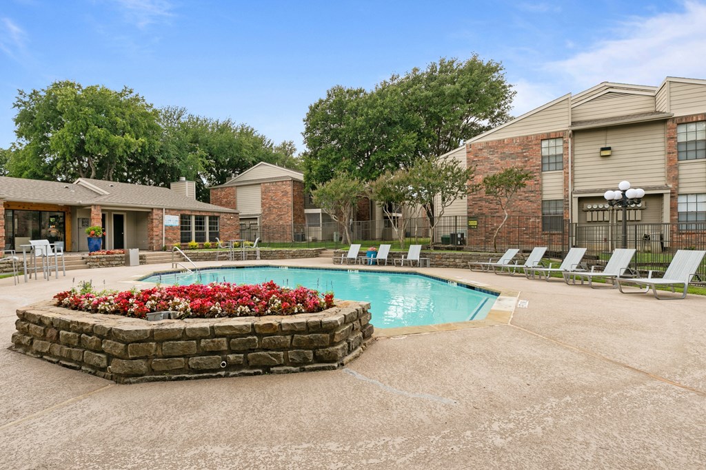 Pool side at The Hudson, North Richland Hills, TX