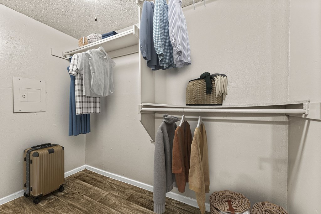 our closets are stocked with clothes and towels for you to use in your closet