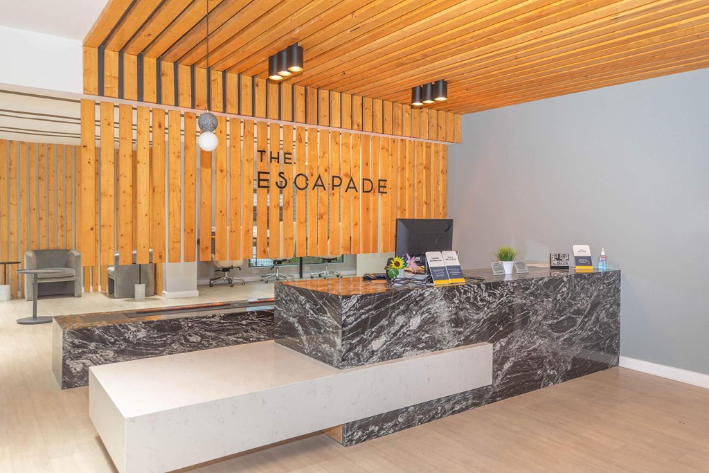 a view of a spa with a bunch of mirrors on the wall