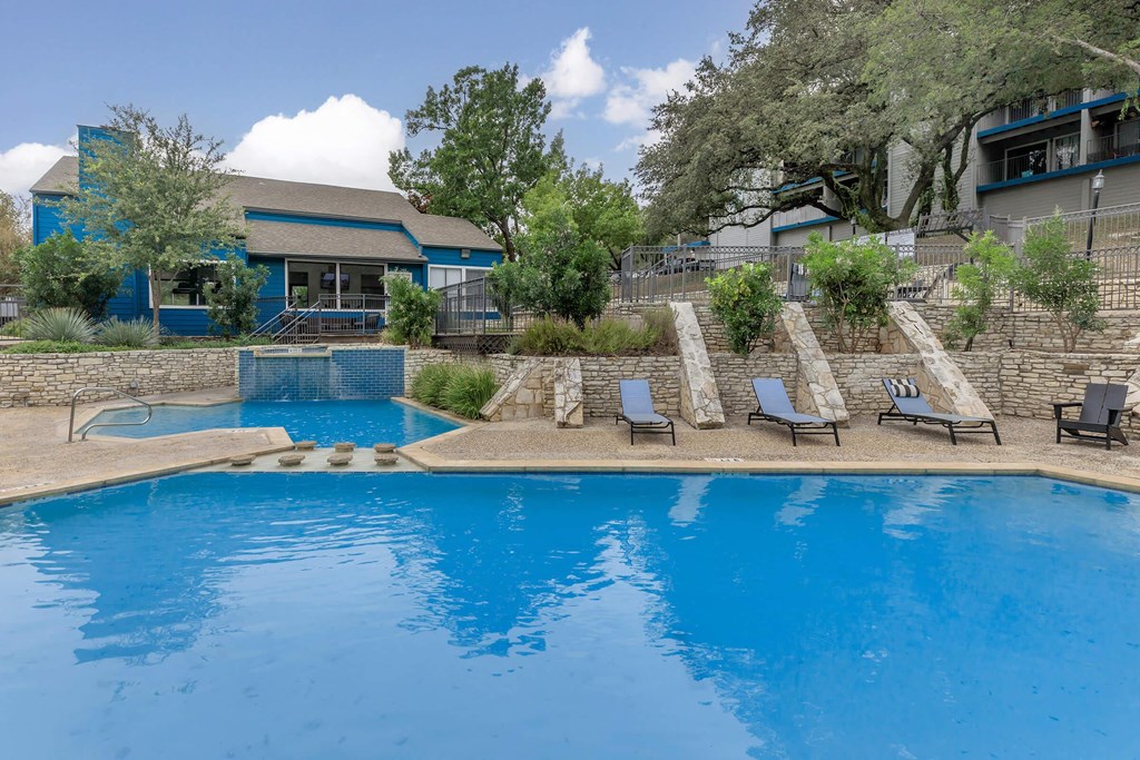 the swimming pool at the resort at paws up