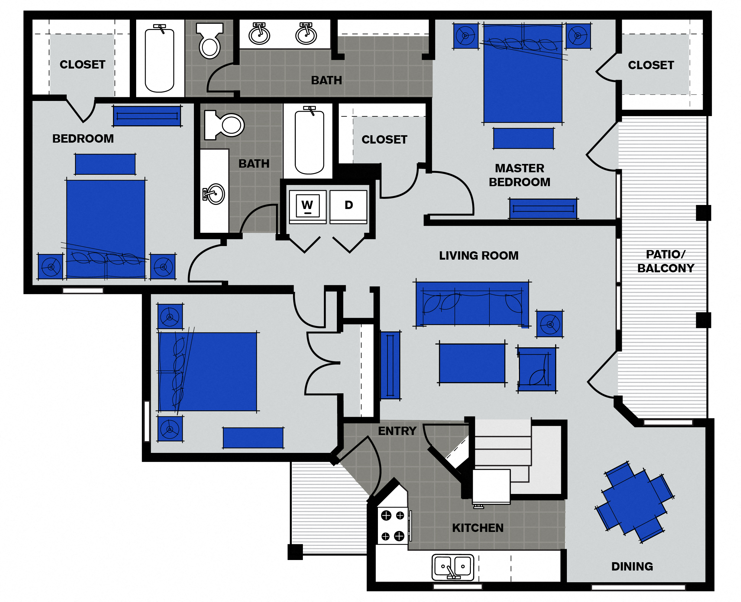 C1 | 1,370 SQ FT | 3 BED / 2 BATH