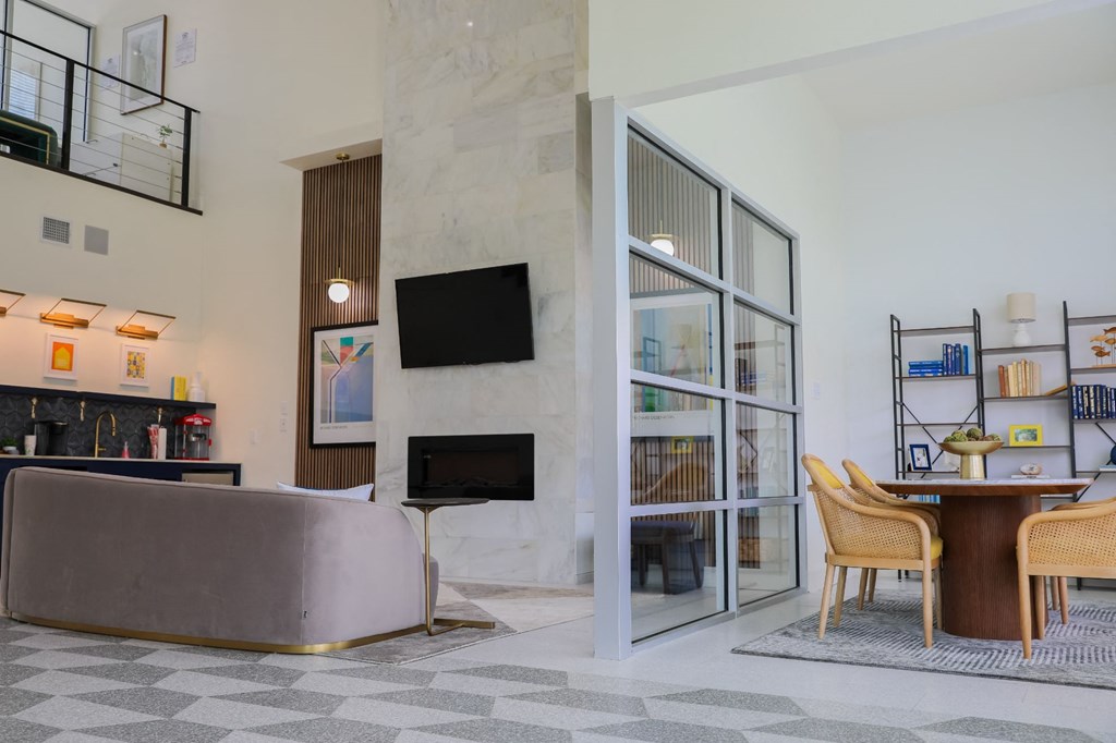 Lounge With TV at Aero White Rock, Dallas