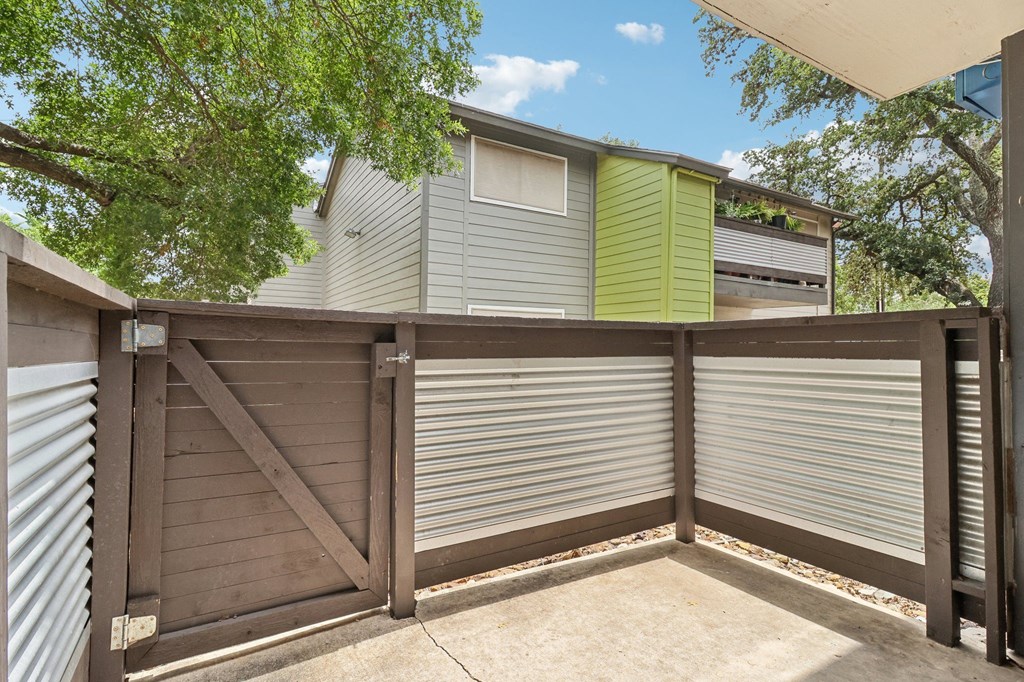 fenced in patio